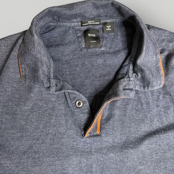 HUGO BOSS Men’s Polo Shirt Slim Fit Size L - Italian Fabric - Picture 4 of 7